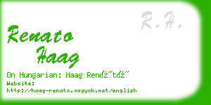 renato haag business card